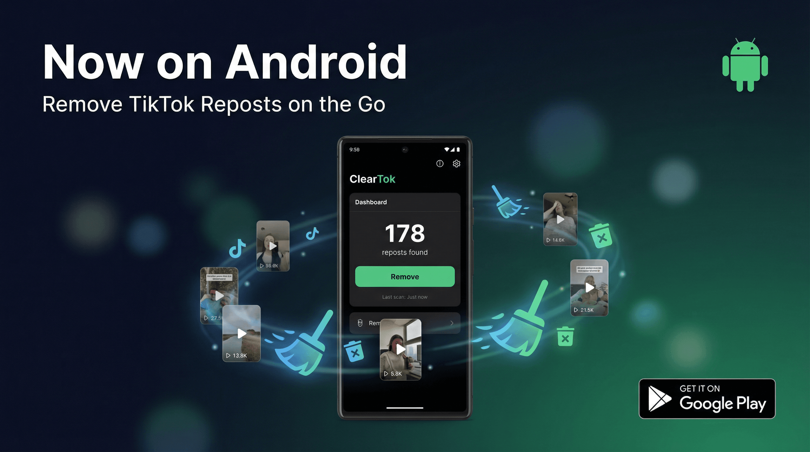 ClearTok Android App is Here: Bulk Delete TikTok Reposts on Android (2026)