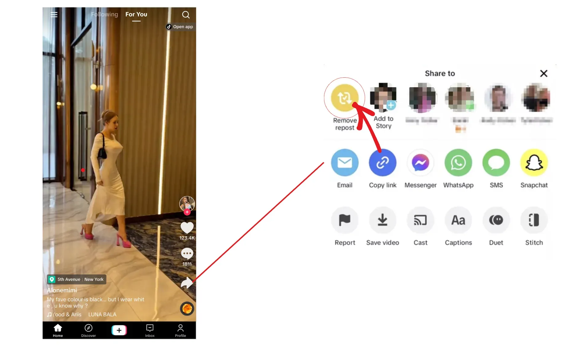 Remove Repost Button