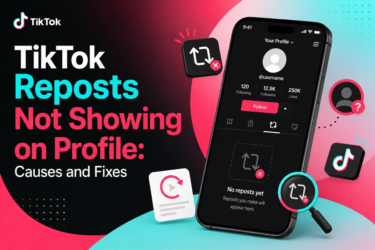 TikTok Reposts Not Showing on Profile: Causes and Fixes